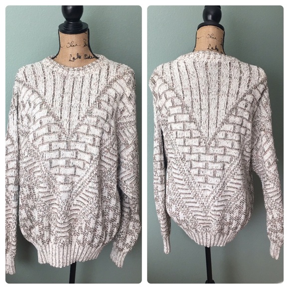 Vintage Sweaters - Vintage 80's/90's size large cable knit sweater!